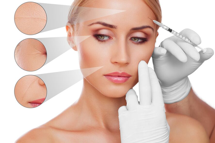 inyecciones de rejuvenecimiento de la piel facial